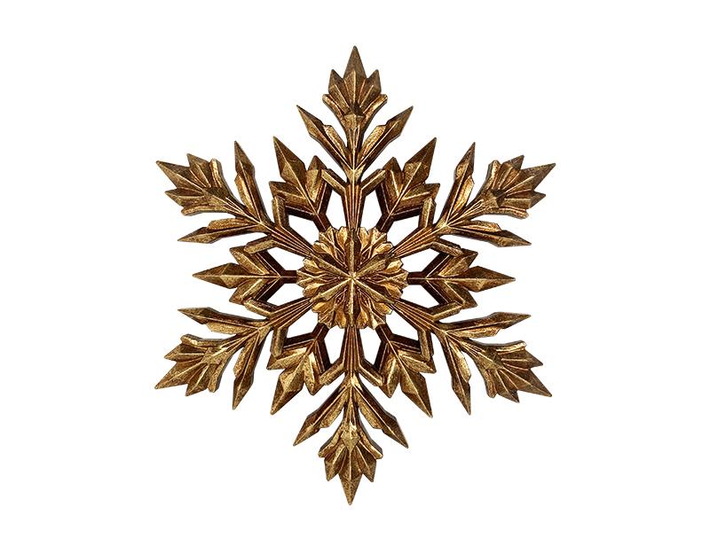 Photo n°1 du produit Déco murale flocon doré 18cm-798C18-0
