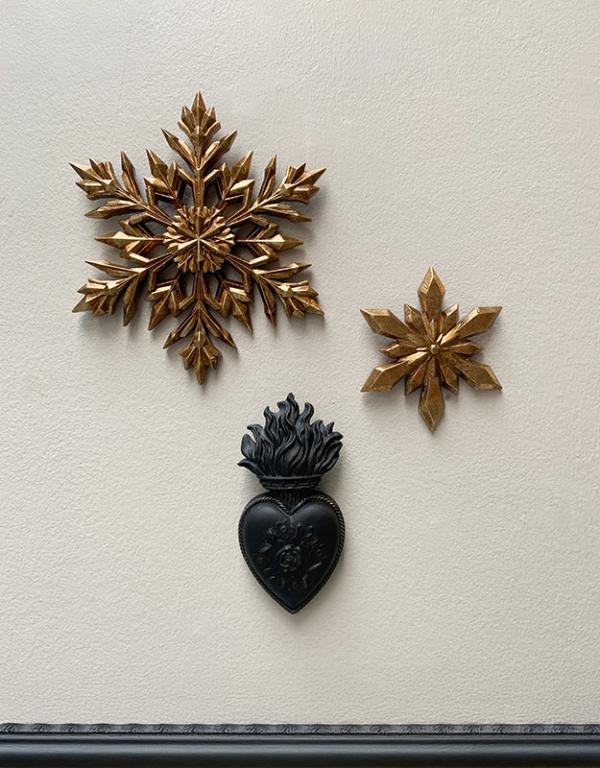 Photo n°2 du produit Déco murale flocon doré 18cm-798C18-0
