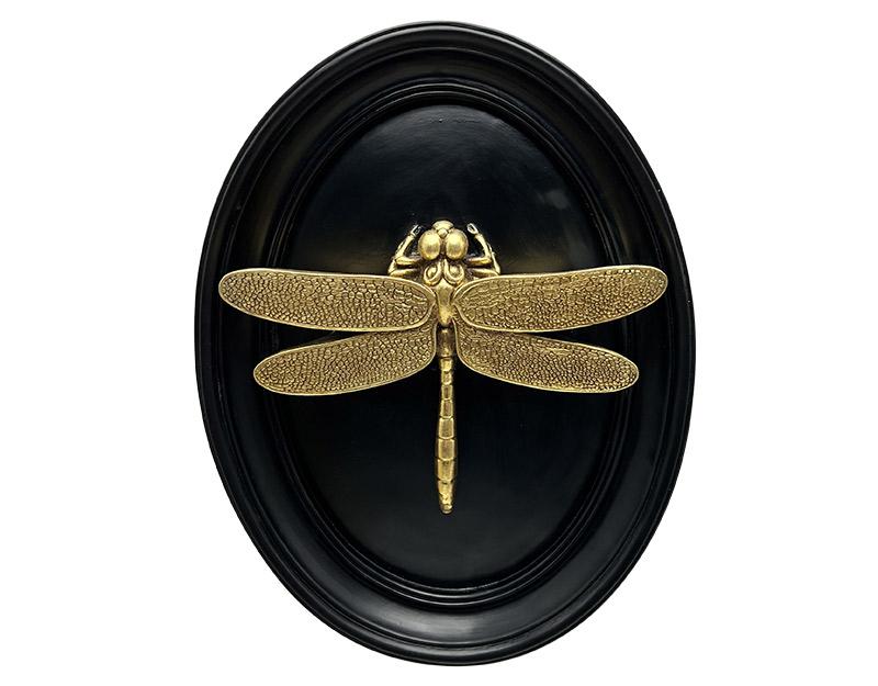 Photo n°1 du produit Déco murale libellule noir et doré 20.5x26.5cm-195T26-0