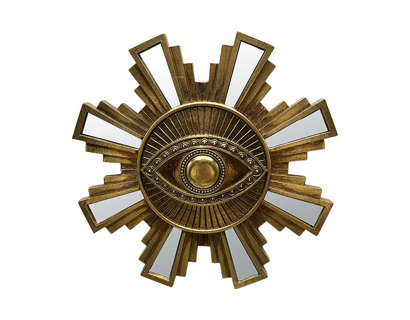 Photo n°1 du produit Déco murale oeil miroir doré 18.5cm-290C18-0