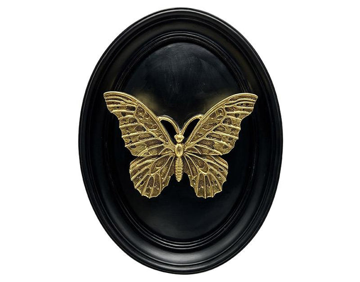 Photo n°1 du produit Déco murale papillon noir et doré 20.5x26.5cm-198T26-0
