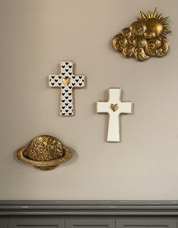 Photo n°2 du produit Déco murale planète dorée motifs 16x10cm-833T16-0
