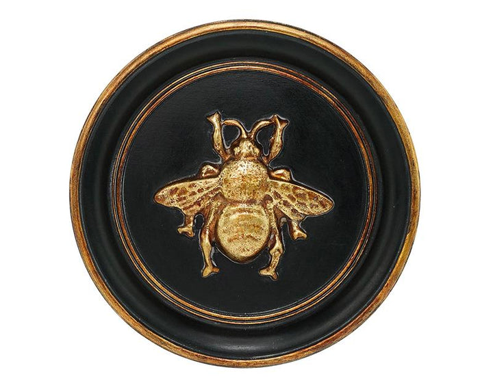 Photo n°1 du produit Déco murale ronde abeille noir et doré 20cm-941C20-0