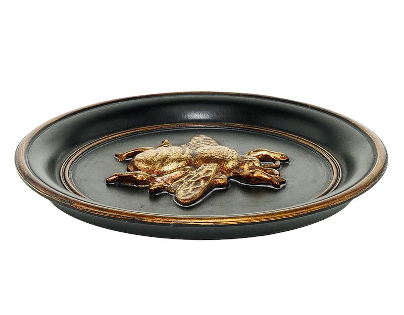 Photo n°2 du produit Déco murale ronde abeille noir et doré 20cm-941C20-0