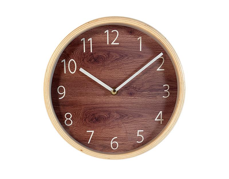 Photo n°1 du produit Horloge bicolore bois 22cm-H356C22-0
