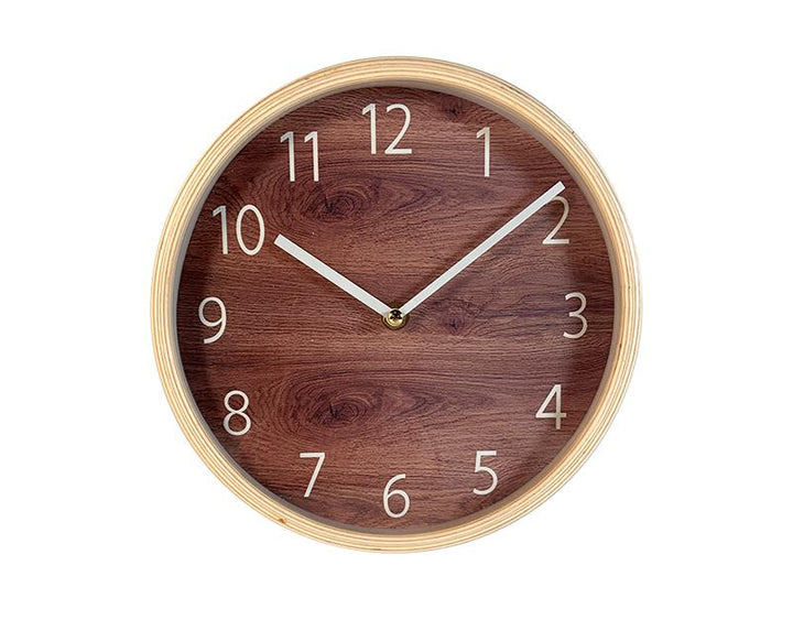 Photo n°1 du produit Horloge bicolore bois 22cm-H356C22-0