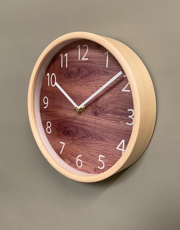 Photo n°3 du produit Horloge bicolore bois 22cm-H356C22-0