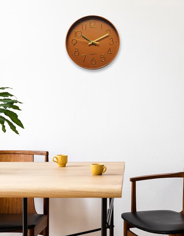 Photo n°2 du produit Horloge color block terracotta 30.5cm-H341C30-0