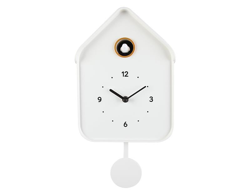Photo n°1 du produit Horloge coucou blanc 20.6x39cm-H380T39-0
