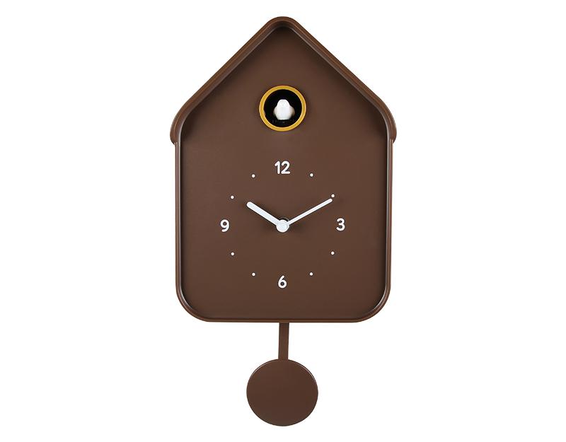 Photo n°1 du produit Horloge coucou chocolat 20.6x39cm-H386T39-0