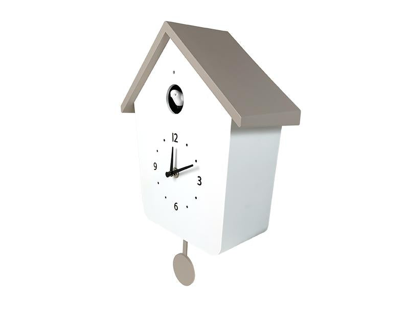 Photo n°3 du produit Horloge coucou écru/beige 23x10x35.4cm-H394T35-0