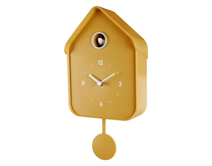 Photo n°2 du produit Horloge coucou jaune 20.6x39cm-H387T39-0