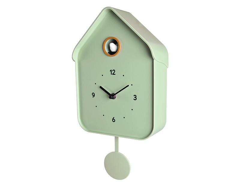 Photo n°2 du produit Horloge coucou vert 20.6x39cm-H381T39-0