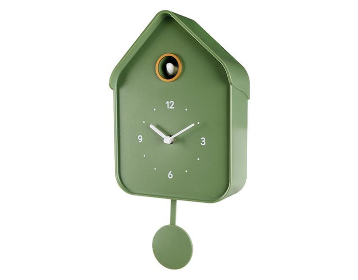 Photo n°2 du produit Horloge coucou vert 20.6x39cm-H389T39-0