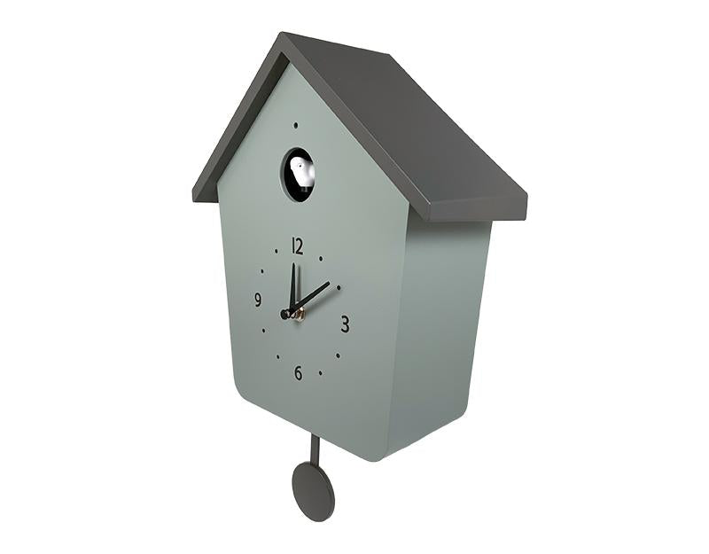 Photo n°2 du produit Horloge coucou vert/gris 23x10x35.4cm-H395T35-0