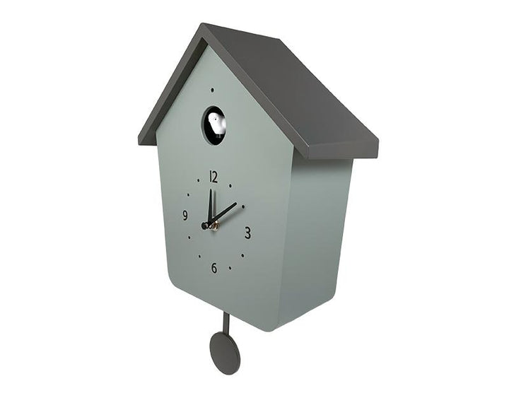 Photo n°2 du produit Horloge coucou vert/gris 23x10x35.4cm-H395T35-0