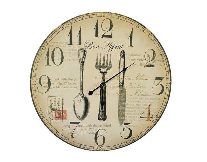 Photo n°1 du produit Horloge couverts crème 58cm-H303C58-0