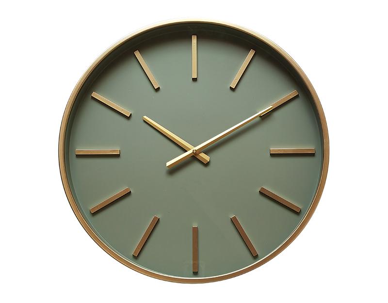 Photo n°1 du produit Horloge fond kaki doré 50cm-H359C50-0