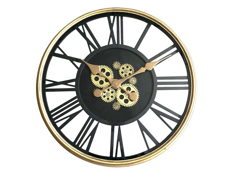 Photo n°1 du produit Horloge mécanismes sans fond noir et doré 54cm-H392C54-0