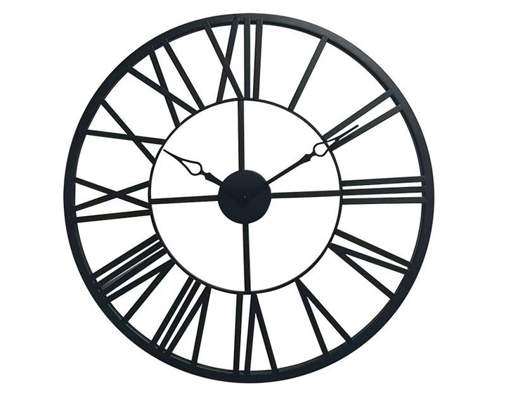Photo n°1 du produit Horloge métal noir ajourée 65cm-H352C65-0