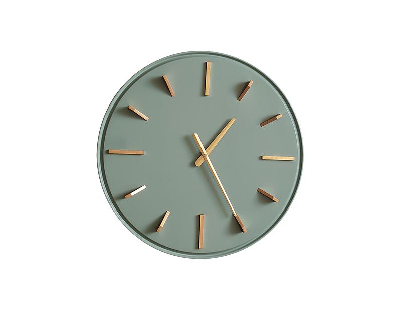 Photo n°1 du produit Horloge métal sauge et doré 38cm-H353C38-0