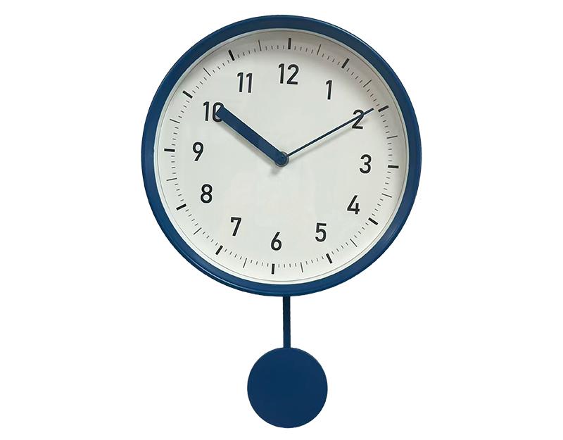 Photo n°1 du produit Horloge pendule bleu 25x37cm-H377T37-0
