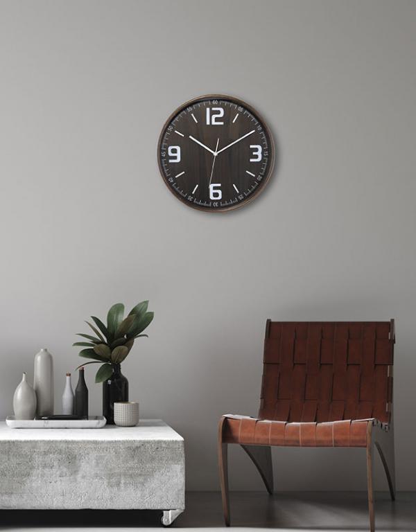 Photo n°3 du produit Horloge ronde en bois 32cm-H287C32-0