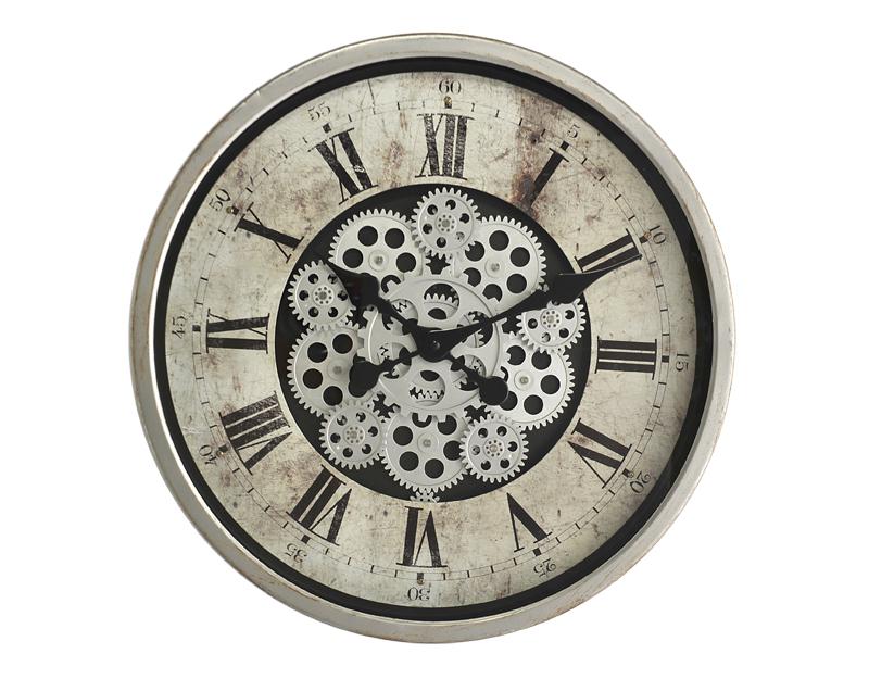 Photo n°1 du produit Horloge ronde mécanisme apparent 46x46x8,5cm-H248C46-0