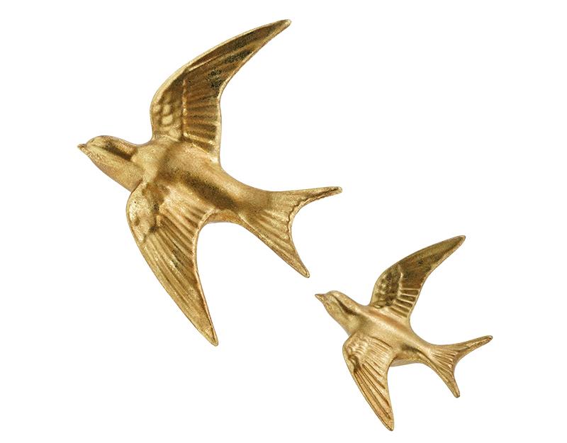 Photo n°1 du produit Lot de 2 oiseaux doré 7.9x9.4cm et 12.4x13.4cm-615OTTT-0