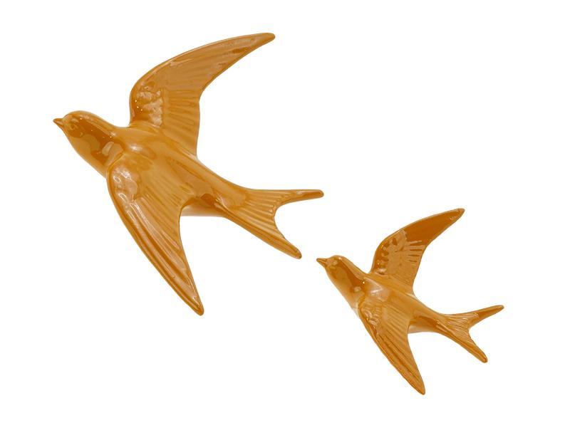 Photo n°1 du produit Lot de 2 oiseaux orange 7.9x9.4cm et 12.4x13.4cm-615GTTT-0