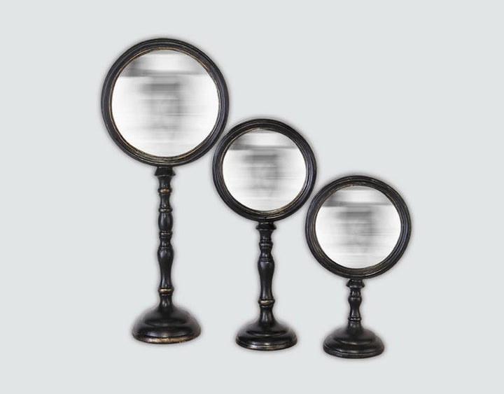 Photo n°1 du produit Lot de 3 miroirs convexes noirs sur pied-GR291TTT-0