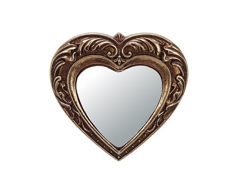 Photo n°1 du produit Mini miroir coeur doré 10x9.4cm-GP799T10-0