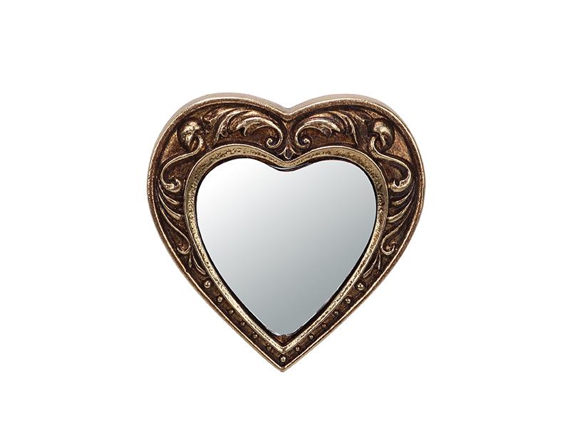 Photo n°1 du produit Mini miroir coeur doré 7.5x7.7cm-GP797T07-0