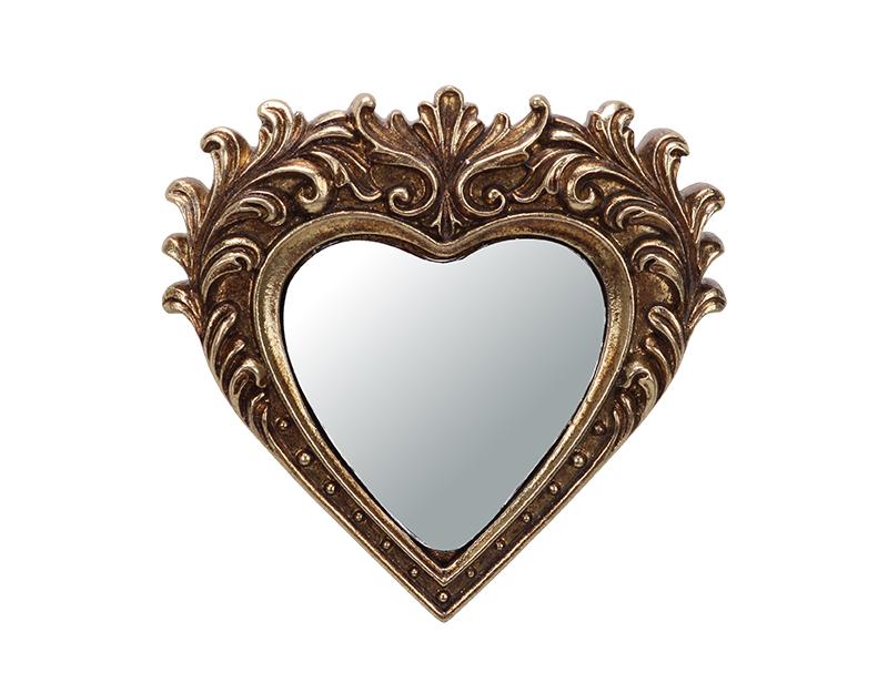 Photo n°1 du produit Mini miroir coeur doré 9.5x9.2cm-GP798T09-0