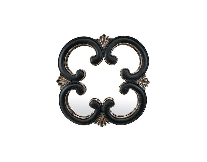 Photo n°1 du produit Miroir arabesque noir et doré 26x26cm-GP705C26-0