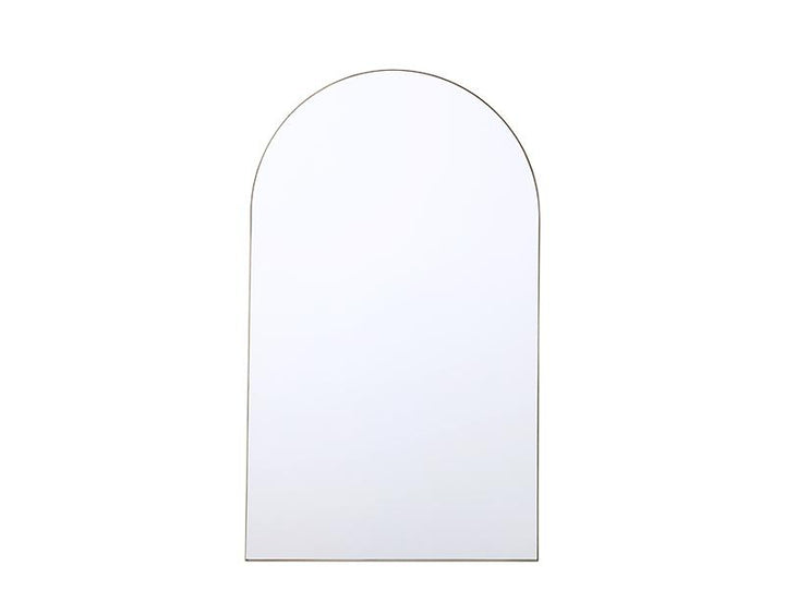 Photo n°1 du produit Miroir arche fin en métal doré 60x100cm-GP898T100-0