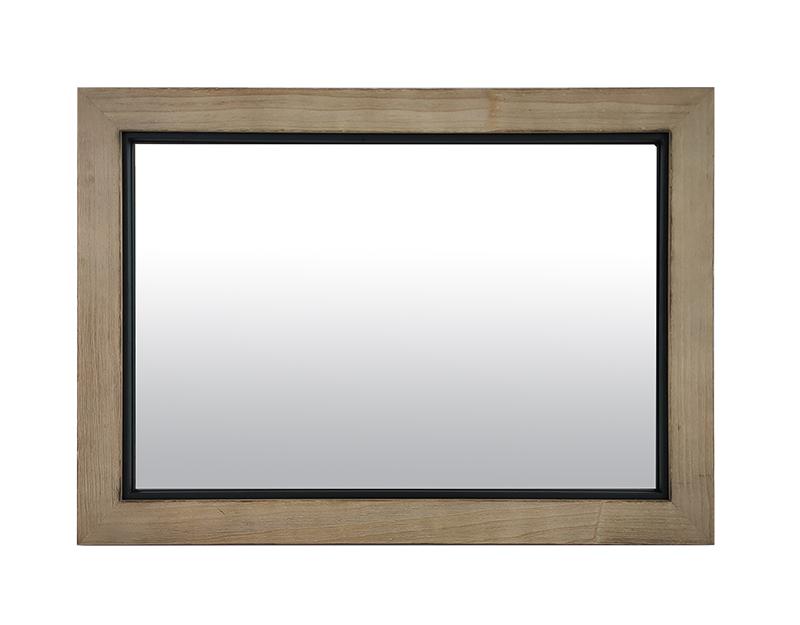 Photo n°1 du produit Miroir bois et métal 50x70cm-GP910CT70-0