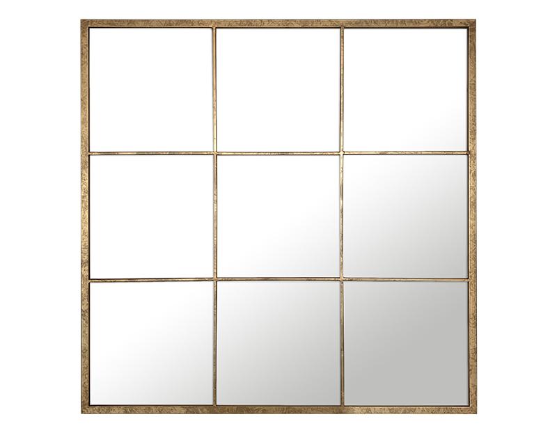 Photo n°1 du produit Miroir carré 9 vues effet fenêtre 100 x 100 cm-GP994OC100-0