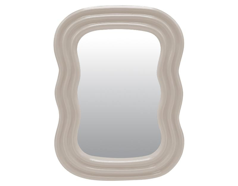 Photo n°1 du produit Miroir color ondulé beige 14x19,5cm-GP268T19-0