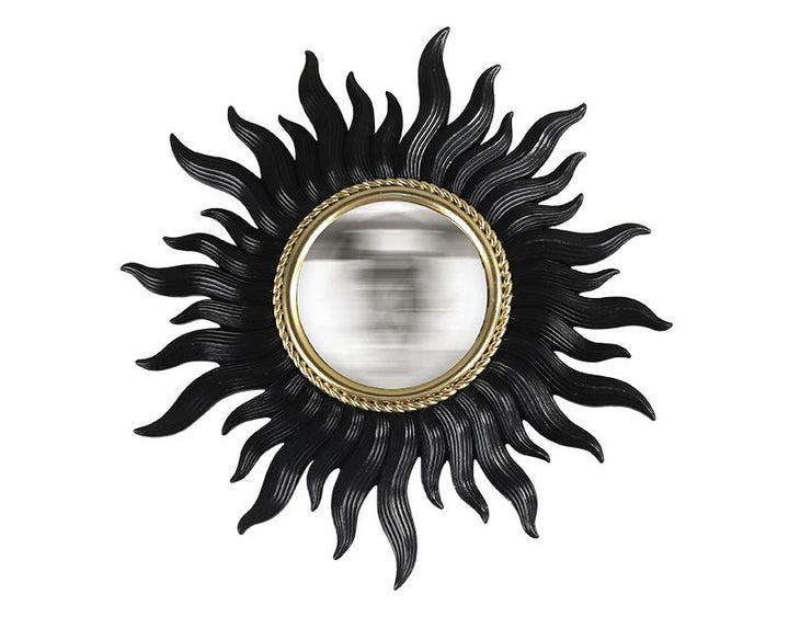 Photo n°1 du produit Miroir convexe soleil noir et doré 26cm-GR278C26-0