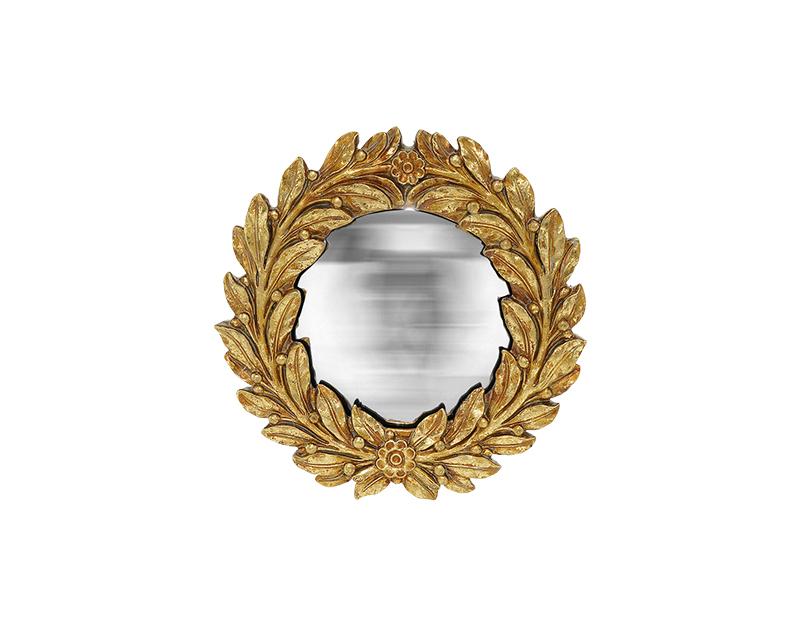 Photo n°1 du produit Miroir couronne convexe doré 15.8cm-GR728C15-0