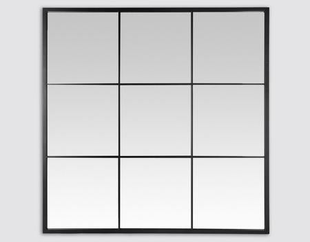 Photo n°1 du produit Miroir fenêtre 9 vues noir 100x100cm-GP994NC100-0