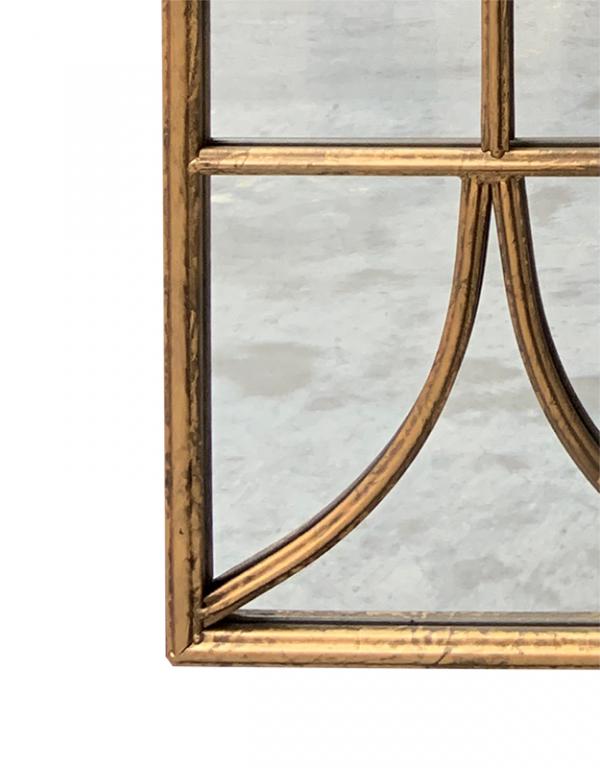 Photo n°3 du produit Miroir fenêtre en métal doré 65x110cm-GP699T110-0