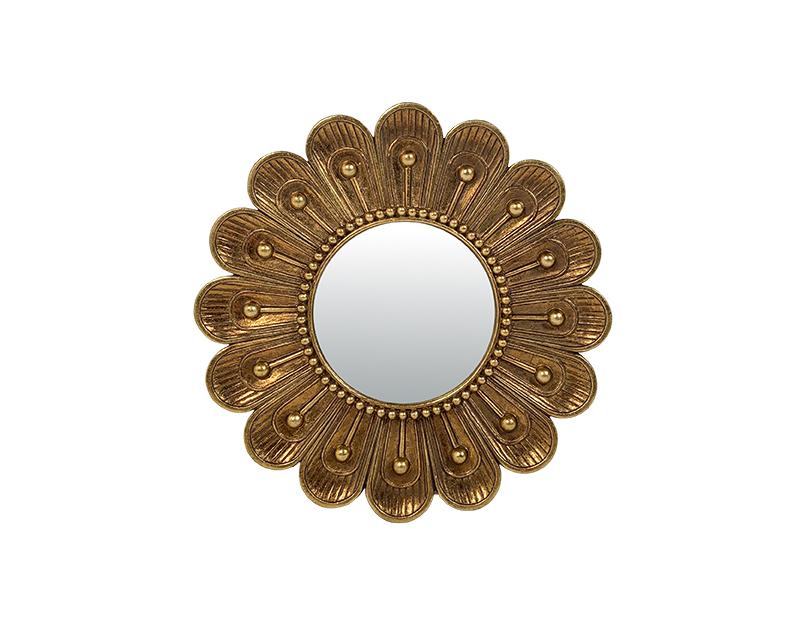 Photo n°1 du produit Miroir fleur doré 15cm-GR768C15-0