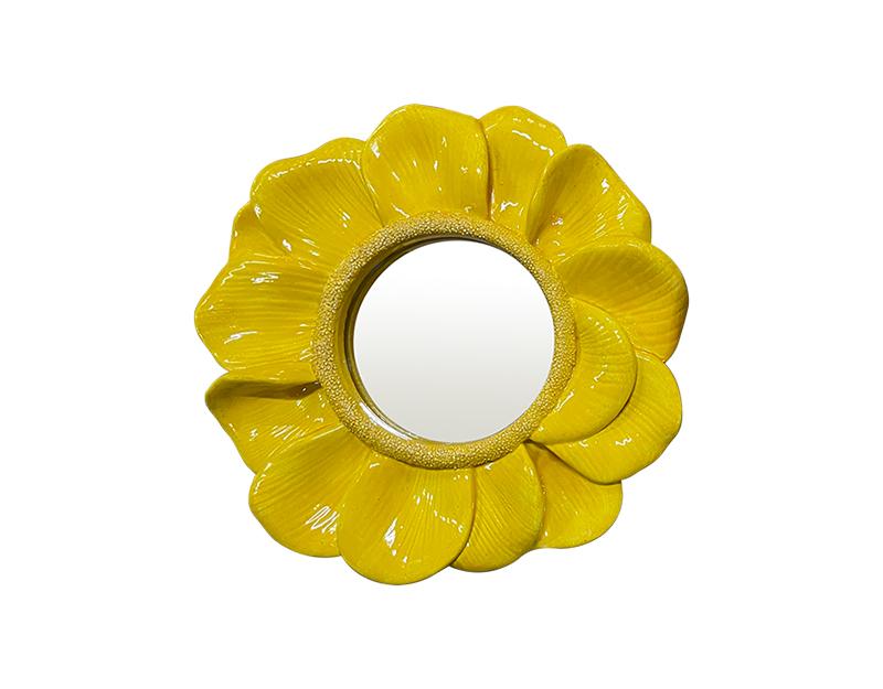 Photo n°1 du produit Miroir fleur jaune 16.2cm-GR742C16-0