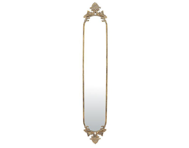 Photo n°1 du produit Miroir fronton métal doré 24x145cm-GP808T145-0