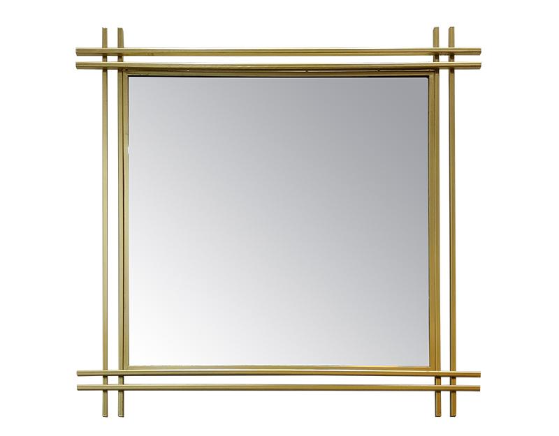 Photo n°1 du produit Miroir métal doré 80x80cm-GP235C80-0