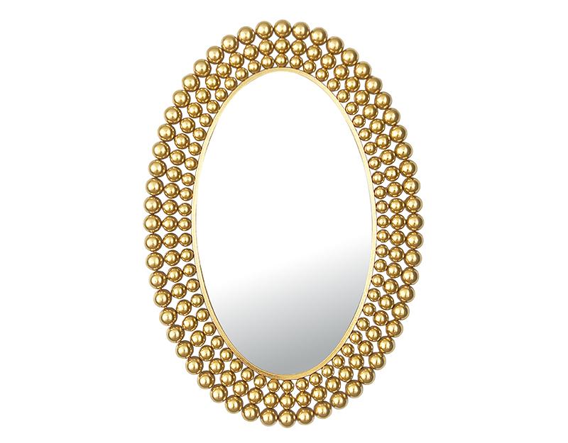 Photo n°1 du produit Miroir métal doré boules 60x89cm-GO227T89-0