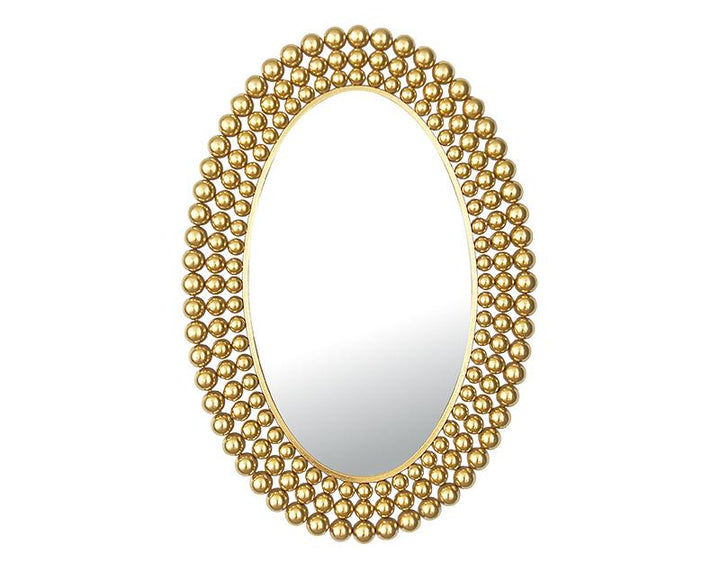 Photo n°1 du produit Miroir métal doré boules 60x89cm-GO227T89-0
