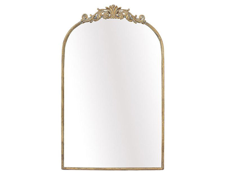 Photo n°1 du produit Miroir métal doré fronton 60x96.5cm-GP806T96-0